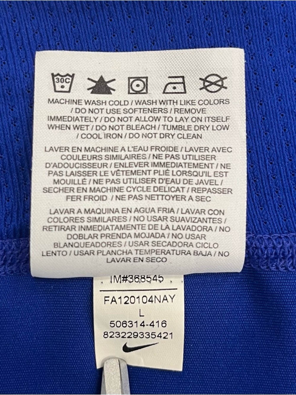 ⛹🏽‍♂️ Nike Miler Crewneck Short Sleeve Dri-FIT Shirt~Men’s Sz Lg~Royal Blue - Picture 11 of 11